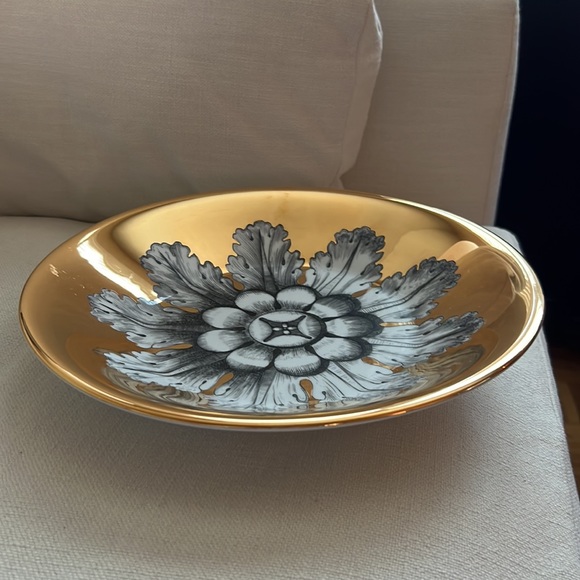 FORNASETTI Centerpiece Rosone n6 Gold Bowl - Picture 2 of 14